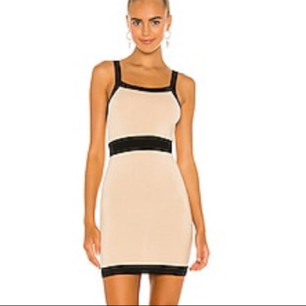 Dress tan with black trim